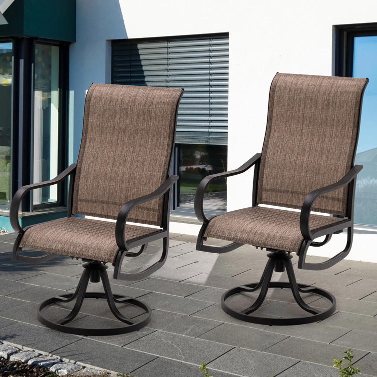 Latitude Run® Leisure Swivel Patio Dining Armchair Wayfair